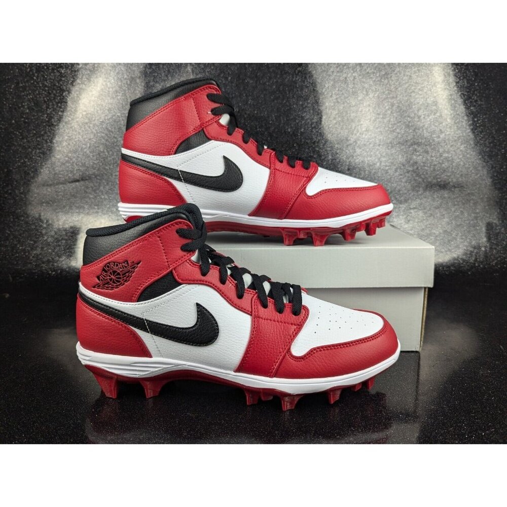 Nike Air Jordan 1 Alpha Menace Mid Chicago Football Cleats Men’s 10.5 FJ6805-106